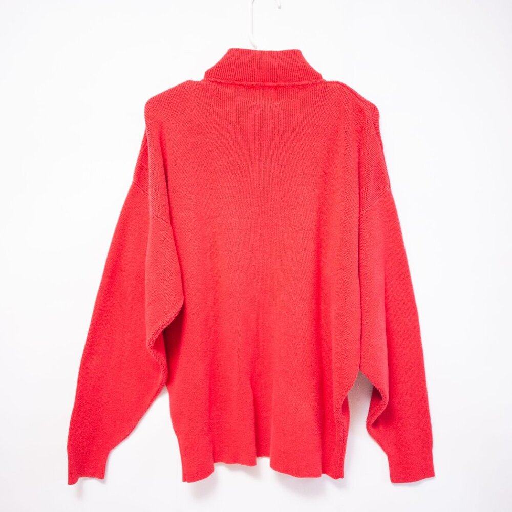 Vintage GAP Red Cotton Knit Sweater Men XL Rugby Polo Streetwear Preppy Heritage - Picture 2 of 12